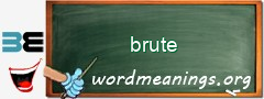 WordMeaning blackboard for brute